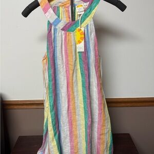 C&C California Linen Rainbow Stripe Halter Shift Dress-NWT size XS